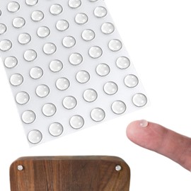 BEADNOVA Cabinet Door Bumper 100Pcs Clear Cupboard Cabinet Pads Cushion Pads Self Adhesive Furniture Bumper for Door Drawer (Hemispherical, 6x2mm)