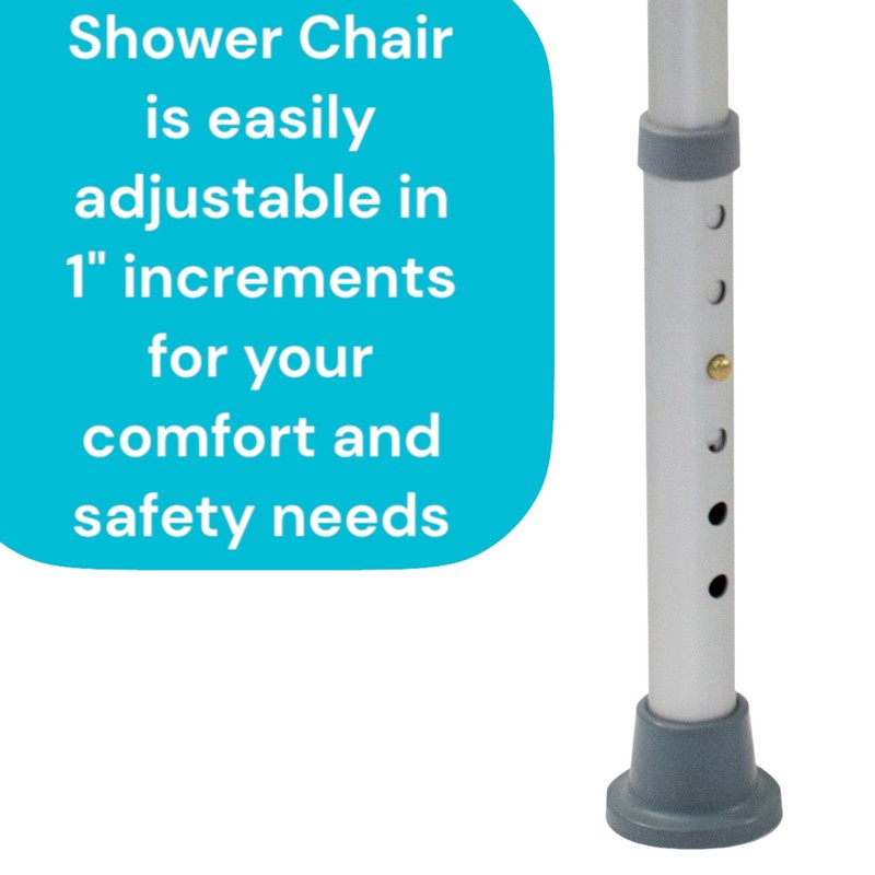Essential Medical Supply Molded Shower Bench with Arms and Back