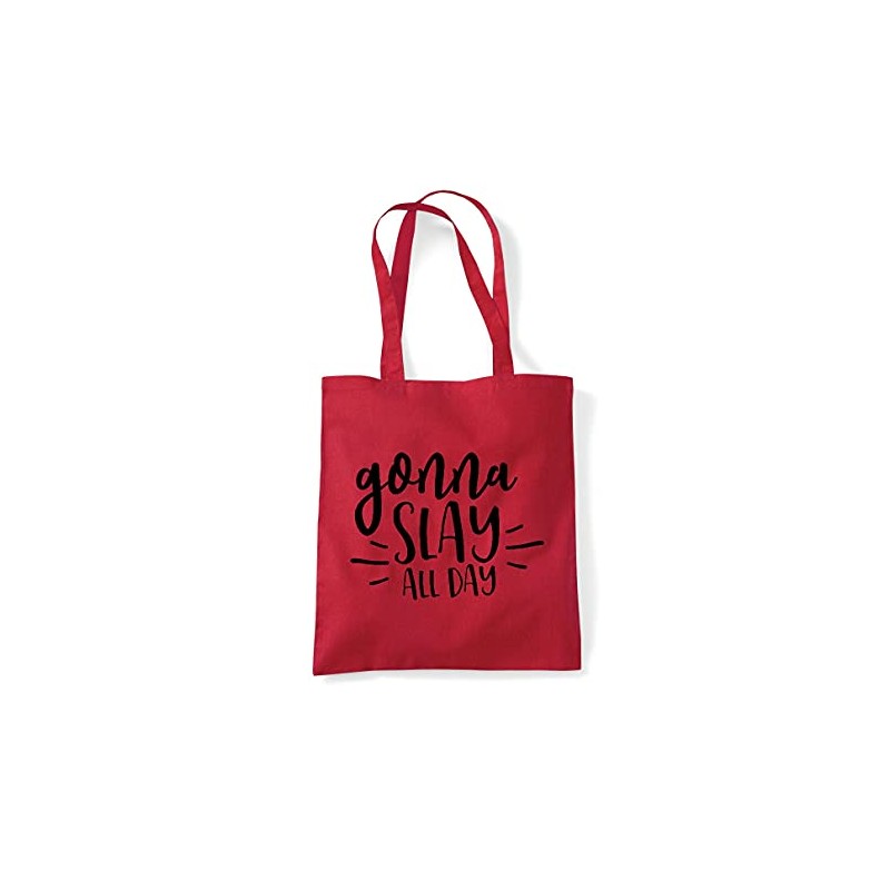 Miammo Gonna slay all day [CM17PMR] motivational statement tote shopping