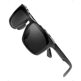 LVIOE Men's Sports Sunglasses Polarised Lens UV400 Protection CAT 3 CE, black