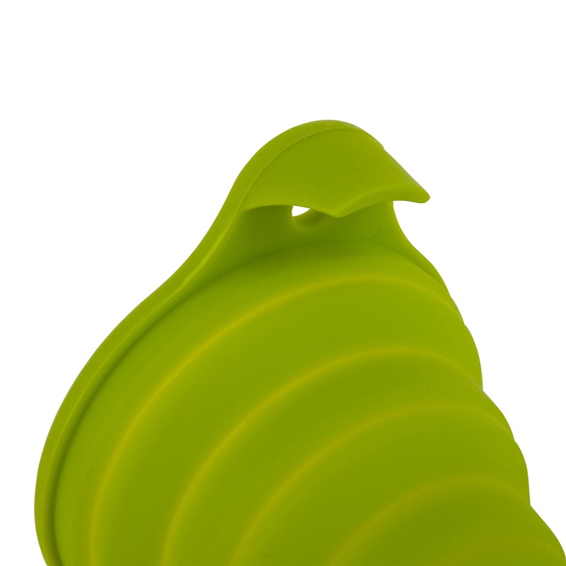 RSVP International Silicone Funnel Collapsible, Dishwasher Safe, 5.25x4.25x5.75" Fully Extended,
