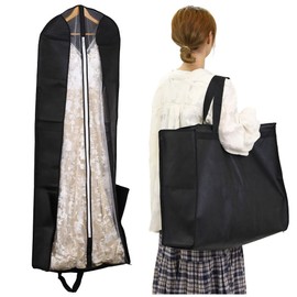 SUGGEST Dress Bag, Garment Bag, Choose Size, Women's, Dress Cover, Bag, Clothes Storage Bag, Dress Cover, Wedding, Ballroom Dance, Carrying (63.0 inches (160 cm)