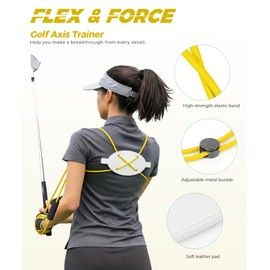 CMOSAF Golf Swing Trainer,Golf Axis Trainer, Adjustable Swing Aid Strap