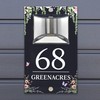 Custom Signs Solar Illuminated Modern Anthracite Grey House Number Sign