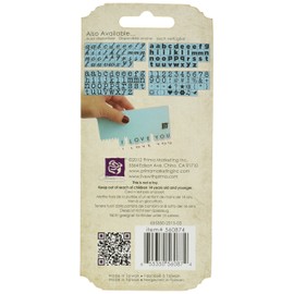 Prima Marketing Prima Press Alphabet Stamp Set, 0.25-Inch, Characters No.4