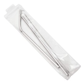 8.5" 2-Piece Stainless-Steel Drinking Straws