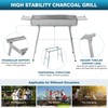 IRONWALLS Portable Charcoal Grill Outdoor Cooking, 32”L x 10”W Folded