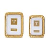 Two's Company Bonheur Set of 2 Gold-Leaf Photo Frames Includes