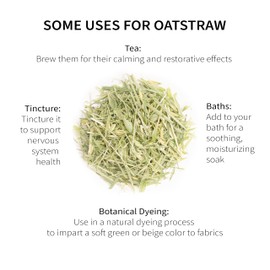 Oatstraw, Organically Grown in Wisconsin | 7.0 oz | 99 Servings | Sacred Blossom Farm | Herbal Tea & Medicinal Herbs | Loose Leaf | Regenerative Farming | Single Source | Avena sativa