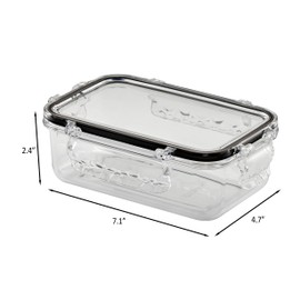gotman Crystal Lock Airtight Food Storage Containers with Lids Set | BPA-Free Meal Prep Container | Microwave, Freezer and Dishwasher Safe Leak-Proof | Kitchen Fridge Organizer Boxes(21.6oz)