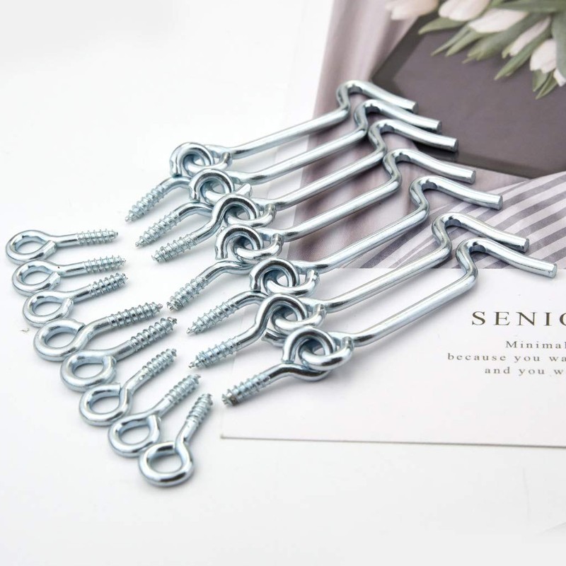 8 Pcs 2.5 inches Cabin Hook Eye Latch Gate Door