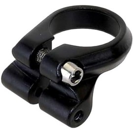 Seatclamp, Alloy, Black, With Socket For Mounting A Rear Carrier, Dia.: 31.8 Mm, Each On M-Wave Card