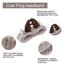 Jowmoy Cute antlers Headband, headband for washing face, face wash headband, spa headband, headband to wash face, makeup headband, Headband to Wash Face for Women Makeup Shower Spa Headban