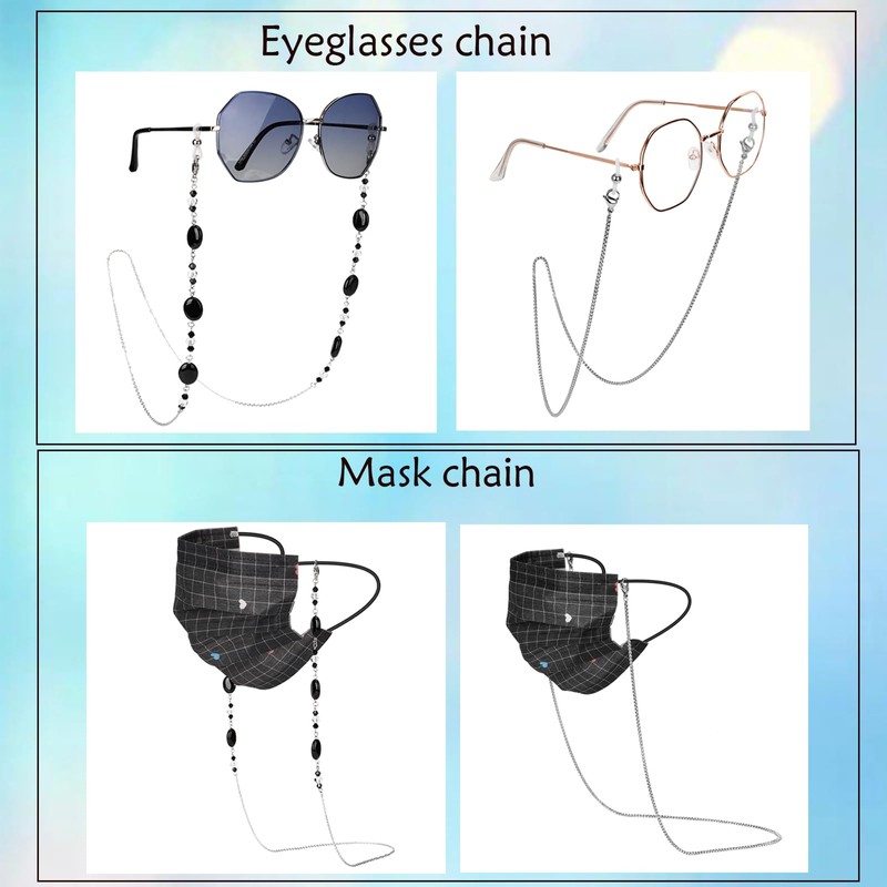 Glasses Holder Chain Loop Eyeglasses Necklace Ring for Women Reading