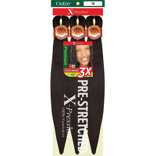 Outre X-PRESSION Ultra Braid Pre-streteched Braid 42" 3X (1 Pack,