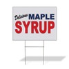 Fastasticdeals Weatherproof Yard Sign Delicious Maple Syrup Blue Red Food