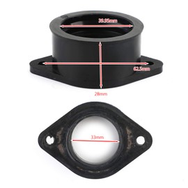 Artudatech 2 Manifolds Carb Holder Insulator Intake Boots Fit for Kawasaki KZ440 1980-1983