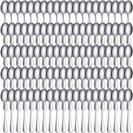 100 Pcs Coffee Spoon, Demitasse Espresso Spoons, Stainless Steel Tea Spoons, 4.33'' Tasting Spoon, Small Dessert Spoon, Kitchen Spoons for Dessert, Tea, Appetizer, 1.18'' Wide (Silver, Classic Style)