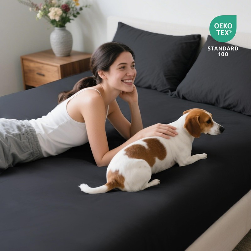 BEDSURE Fitted Sheet with Moisture Control 19-4007TCX 140x200+30 DE