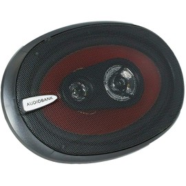 2 Audiobank 6x9 700 Watt 3-Way Red Car Audio Stereo Coaxial Speakers - AB6970