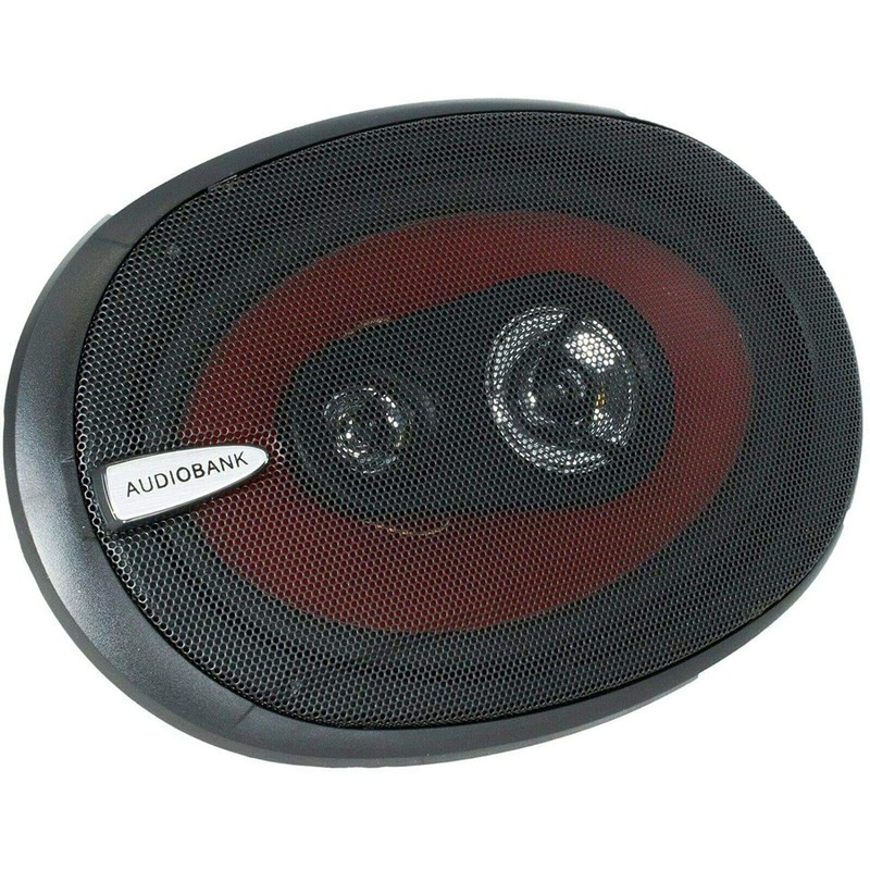 2 Audiobank 6x9 700 Watt 3-Way Red Car Audio Stereo