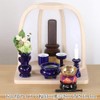 Buddhist Altar Set Lapis Lazuli Color Solid Ruri Ceramic 5-Piece