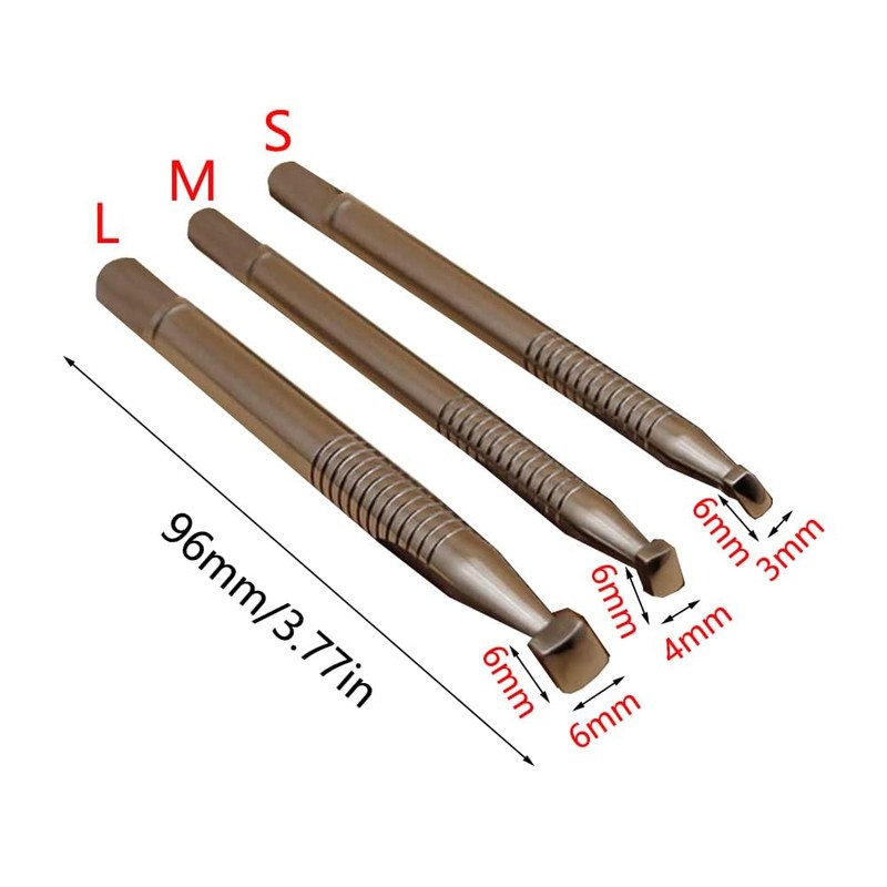 Singring Leather Stamping Tool Beveling Set 3Pcs Smooth Beveler Stamps