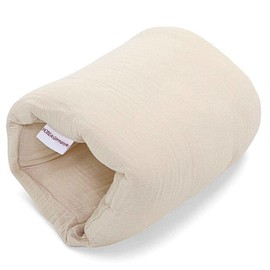 HOBEA-Germany Mini Breastfeeding Pillow Arm Nursing Pillow Small Nursing Pillow for Travelling Nursing Muff in Various Designs, Model: Muslin Beige