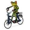 formano Funny frog figure frog on bicycle blue poly 17