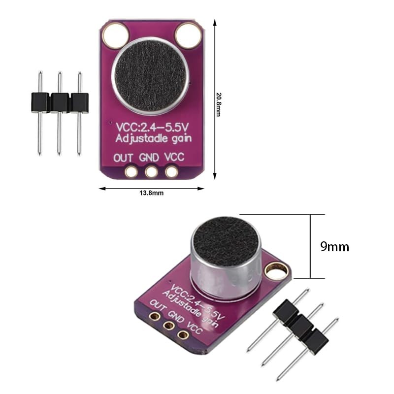 GY-MAX4466 Electret Microphone Amplifier, with Adjustable Gain Control for Arduino,