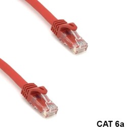 Kentek Red 2ft Cat6A UTP Cable 24AWG 600MHz RJ45 Ethernet Router Pure Copper