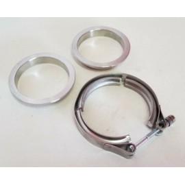 Custom Fab Shop Stainless Steel Vband V-band Assembly Kit 3.00" ID Custom Turbo Exhaust System