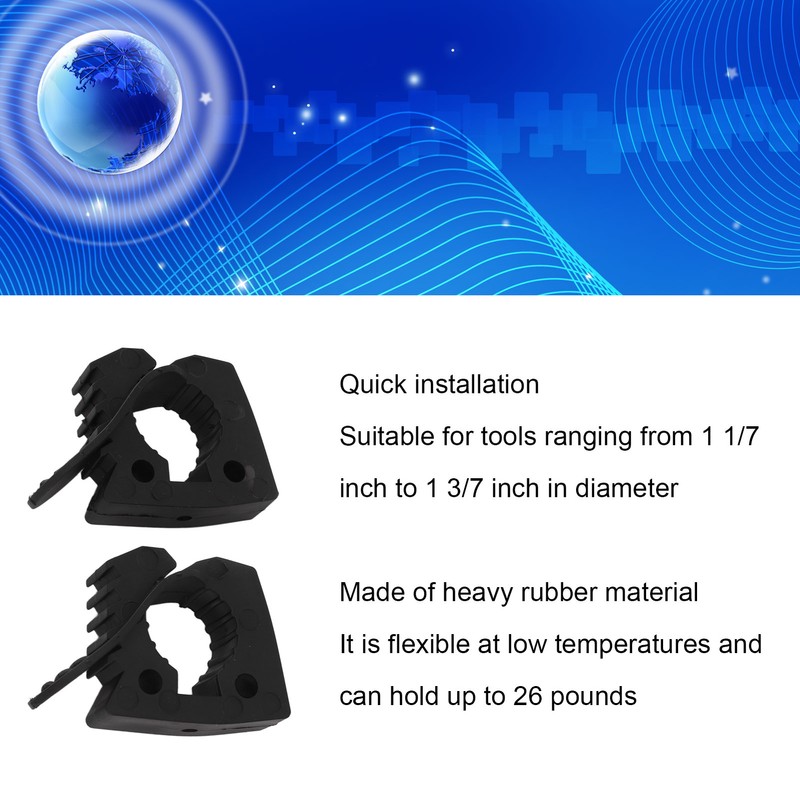 2PCS Shovel Holder Mount Rubber Quick Release Shovel Clamp Mount