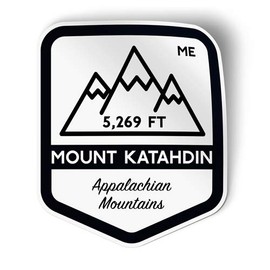 Squiddy Mount Katahdin - Vinyl Sticker for Car, Laptop, Notebook (5" high)
