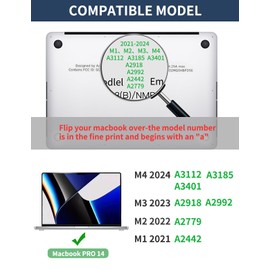 Seorsok 2-Pack High Definition Anti Blue Light Screen Protector for Mac Pro 14 in (2021-2024,M1,M2,M3,M4),A2442,A2779,A2918,Anti Glare Filter & Uv Blocker Shield Cover Eye Protection for Mac Laptop