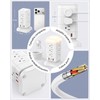 LUKITO Regleta Torre Multicontacto con Luz Nocturna, Extension Electrica 3M,Conector
