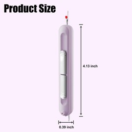 Needle Threaders, 2 in 1 Plug-in Needle Threader Seam Ripper Tool, Automatic Stretchable Seam Rippers for Sewing, Hand Quilling Supplies,Embroidery Stitch Removal (Purple/Yellow)