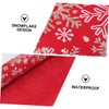 COLLBATH 1pc Christmas Snowflake Tablecloth Xmas Table Flag Desktop Decoration