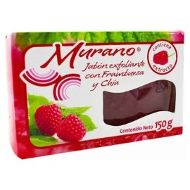 Jabón En Barra Murano Extracto De Frambuesa Chia 10 Piezas