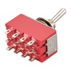 Heschen MTS-402 ON-ON 4PDT Miniature Toggle Switch, 12 Pin, 2A,