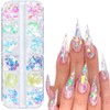 Iridescent Glitter Nail Art Sequins, Holographic 3D Irregular Ultra Thin