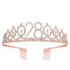 BRT Bearingshui Fabulous Tiara for Woman, Rose Gold Birthday Crown