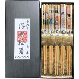 UKIYOE, Japanese Souvenir Chopsticks 5 Pairs Set, Ukiyo-e