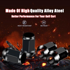Panglong Golf Cart Wheel Lug Nuts, 16 PCS Golf Cart Lug Nuts for Club Car Lug Nuts and EZGO Golf Cart Lug Nuts, Size 1/2-20, OEM# 1701160, 14723-G1, 1010984, 1701160