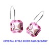 NEVKA 12pcs Shower Curtain Hooks Rings Acrylic Square Diamonds Crystal