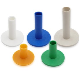 LOVMEAD Golf Tees Rubber Short Long Golf Tees Driving Range Tee Mixed Set Value 5 10 Pieces Practice Golf Tee Training Winter Tees Holder 38 57 70 76 80 mm for Exercise Mat (Multicoloured, 5 Pieces)