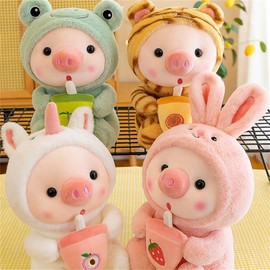 Plush Toy Pig Plush Toy, Hug Toy Kawaii Plush Cushion Plush Toy Penguin Frog Pig Hug Toy Super Soft Decorative Pillow Gift for Family (25 cm, Frog)