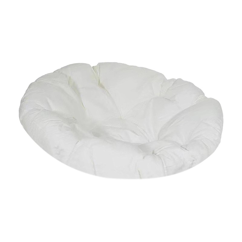 B Baosity Deluxe Egg Chair Cushion for Comfort, White, as