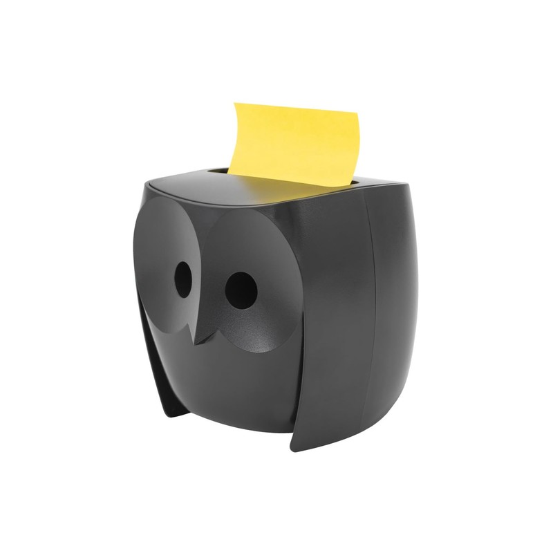 Post-it Z-Notes Dispenser Owl Black + Post-it Super Sticky Z-Notes