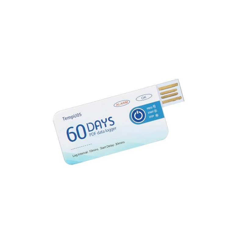 Registrador de Temperatura USB Desechable de 5 Piezas, Registrador de